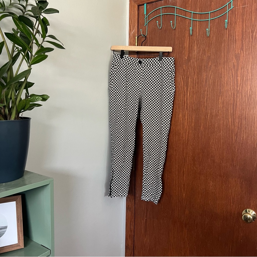Betabrand L Petite Catstooth Pattern Pants